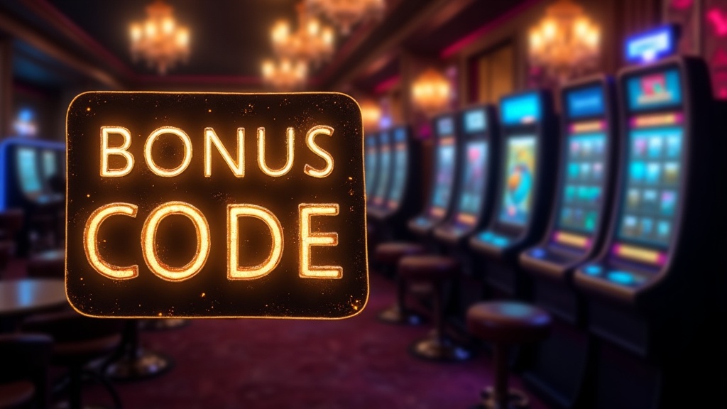 Glowing promo code card revealing extra spins and a better bonus package