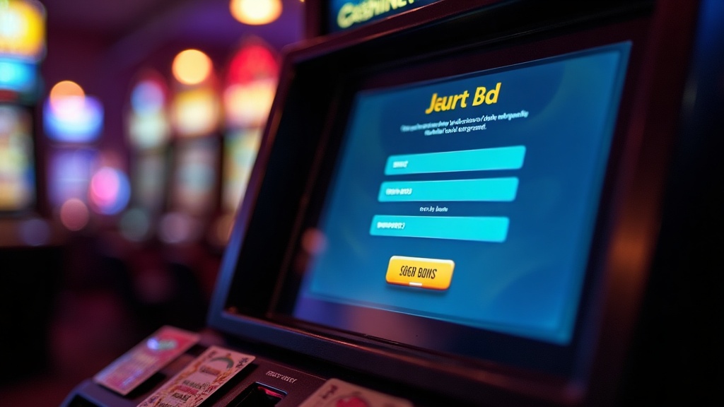 Cashier screen with a promo code box and deposit button in a casino